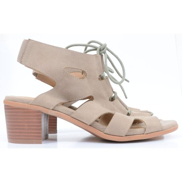 Torrid Women 7.5 WIDE Width Gladiator Lace Up Low Block Heels Sandals Vacay - Picture 3 of 9